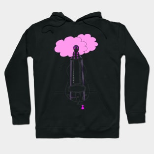 Pink Hurdy-gurdy Head in the Clouds Hoodie